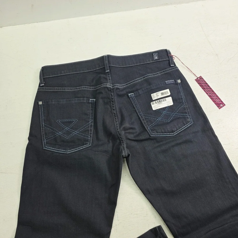 7 For All Mankind Bootcut Denim Jeans Men's Size 33 Blue Portland Dark Wash NWT